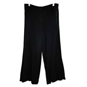 COS Womens Wide Leg Wool Blend Trouser Pants Cropped Pleated US14 Black
